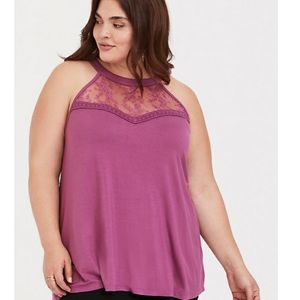 TORRID SUPER SOFT PINK HIGH NECK TANK 1X